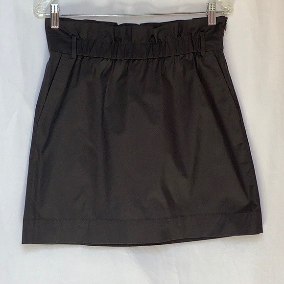 Banana Republic Stretch Gray Paper Bag Skirt Size 4 With Pockets - Picture 1 of 9
